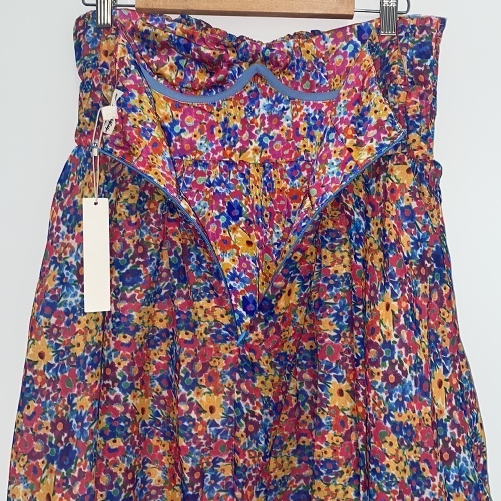 For Love and Lemons Sasha Bright Confetti Floral Strapless Mini Dress - Picture 10 of 12